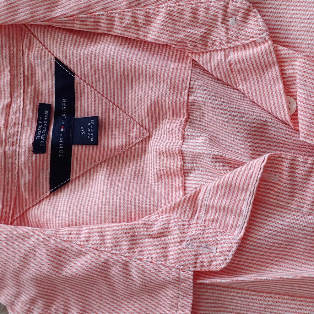 Tommy Hilfiger Pink Blouse with Striped Pattern